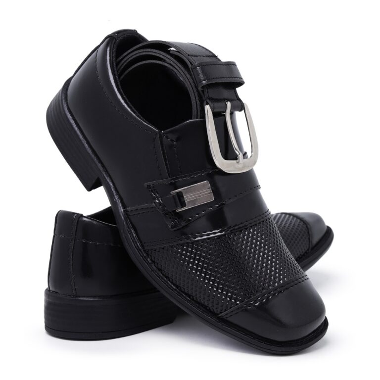 Kit Sapato Social Infantil Masculino + Cinto Crian