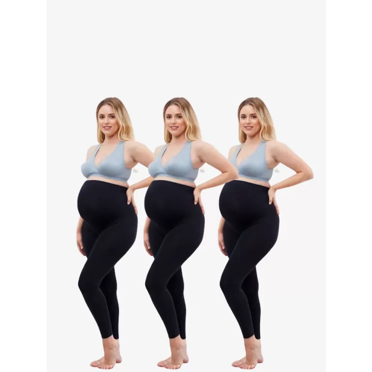 Kit 3 Calça Legging Gestante Maternidade Cos alto