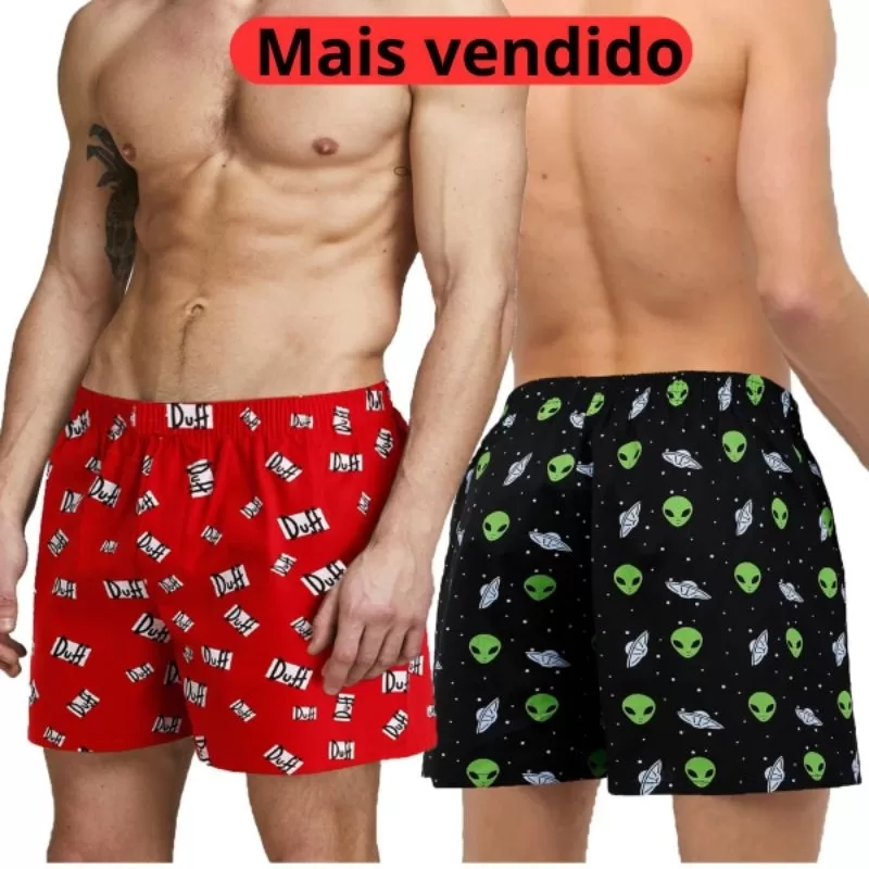 Kit 5 Samba Canção Cueca Short Dormir Pijama Adulto malha Fria