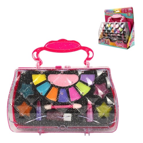 Kit Maquiagem Infantil Menina Maleta Batom Sombra 