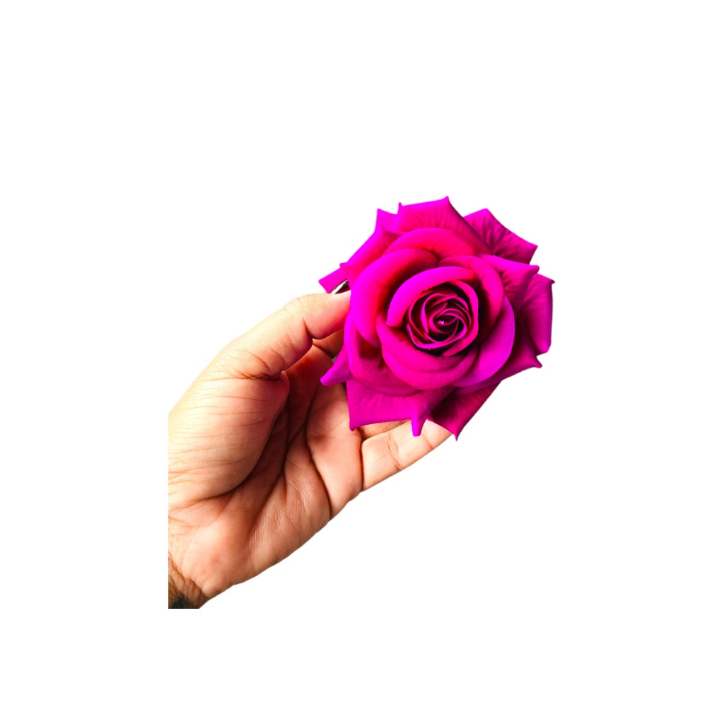 Flor Roxa Violeta De Veludo Para Cabelo Acessório Cigano