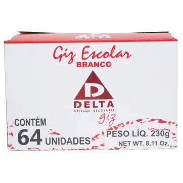 GIZ ESCOLAR COMUM BRANCO QUADRO NEGRO 64 PALITOS &