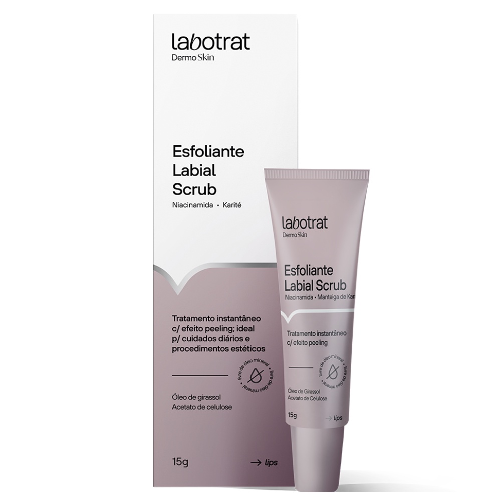Esfoliante Labial Cicatrizante Hidrata Regenera Labotrat 15g