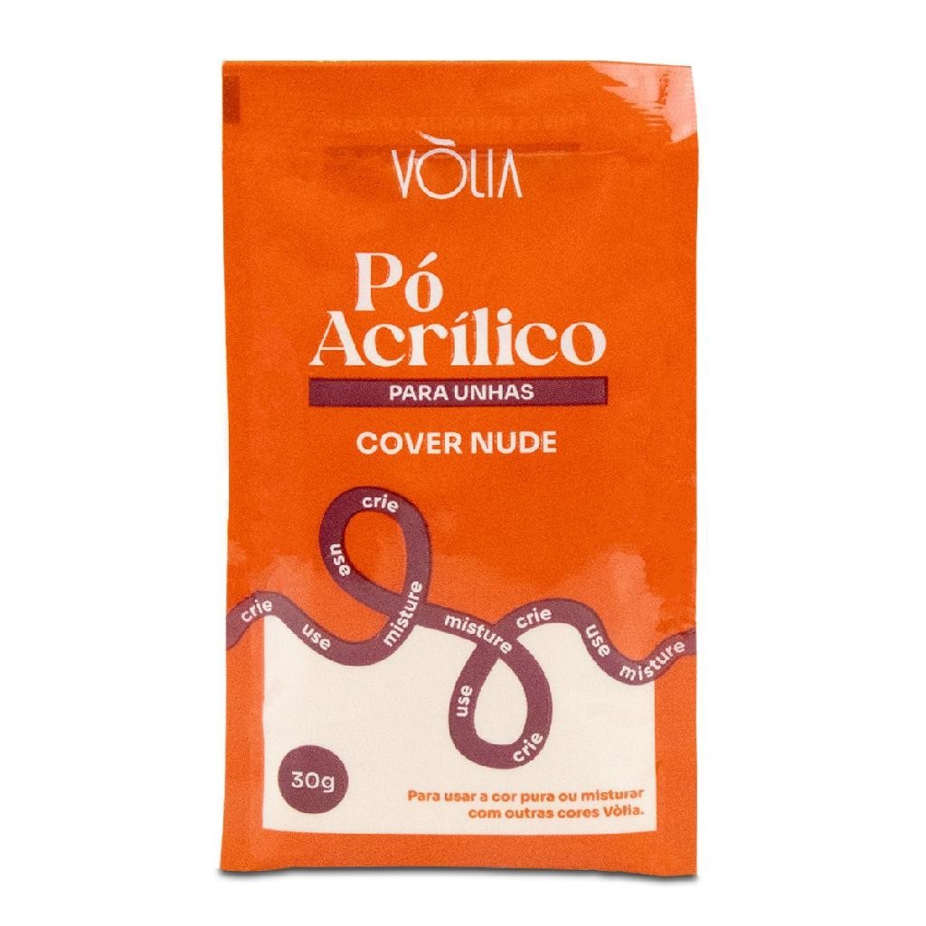 Pó Acrílico para Unhas Cover Nude Crie e Misture 30g, Vòlia, Unha de Gel, Pó para Unhas, Unhas Acríl