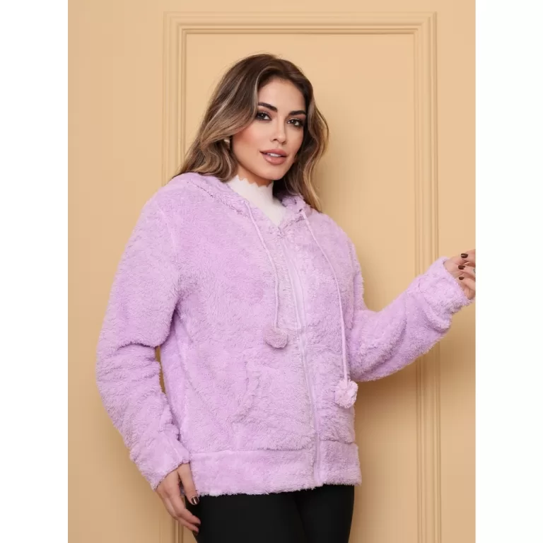Blusa Frio Casaco Moletom Pelinho Inverno Feminino