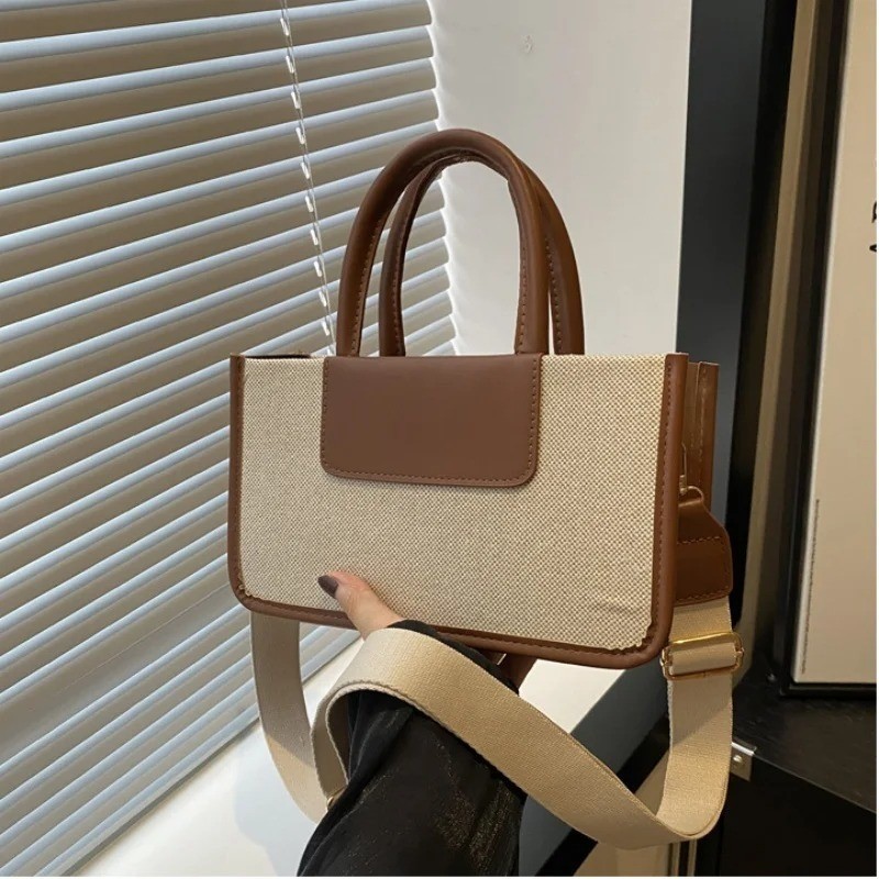 Bolsa de ombro de couro PU para meninas, bolsa casual simples feminina