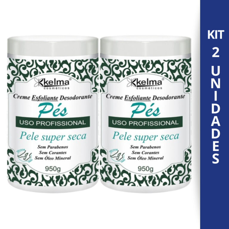 KIT COM 2 KELMA CREME ESFOLIANTE DESODORANTE PES 9