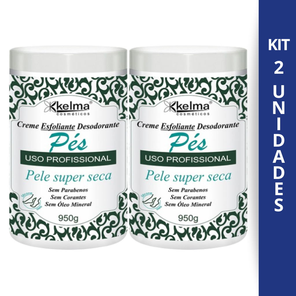KIT COM 2 KELMA CREME ESFOLIANTE DESODORANTE PES 950G