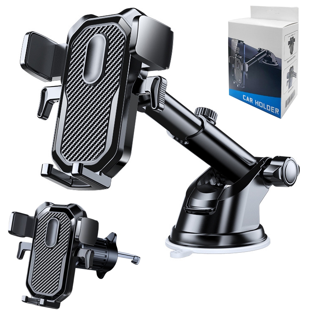 Suporte Para Celular Automotivo Carro Trava Automática 3em1