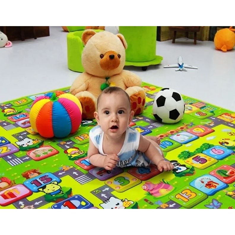 Tapete Bebê Educativo Sensorial Térmico Dobrável Antiderrapante Educativo Térmico 90x120cm