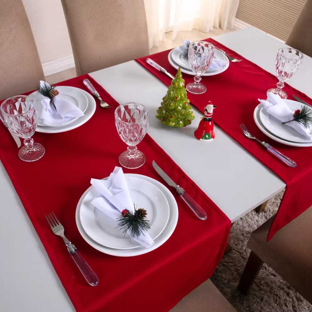 Kit 2 Caminho de Mesa Trilho de Mesa1.45mx0.45cm Decorativo, Festas Eventos, Lar, Cozinha, Sala