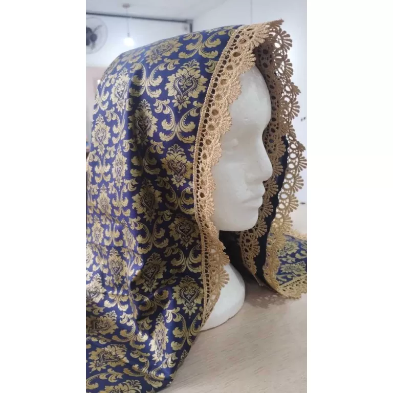 Pno de cabeça Azul e dourado GJ126