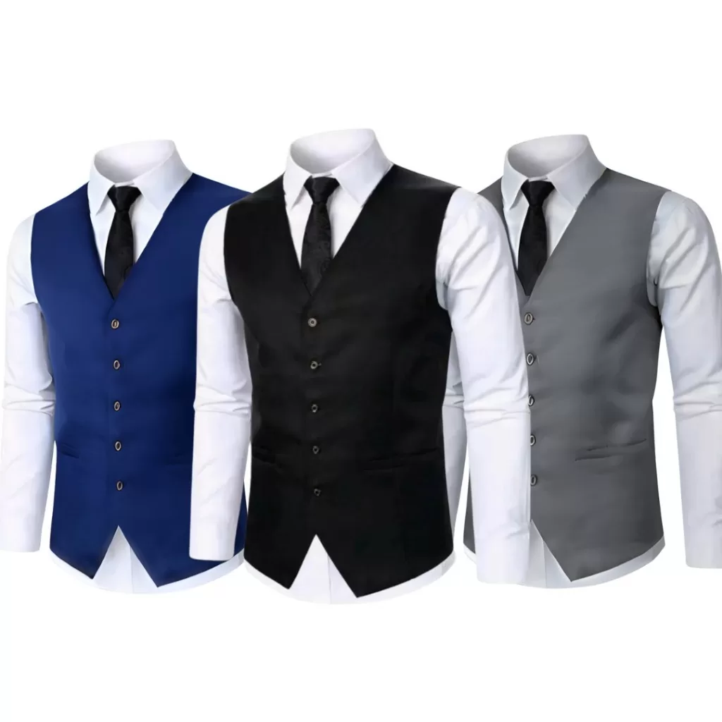 Kit 3 Coletes Social Adulto Masculino Luxuoso P/ Ternos – Mega Oferta