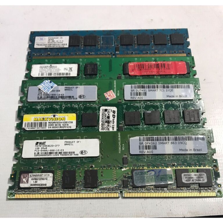 Memorias DDR1/DDR2/DDR3 para Desktop Frequências 