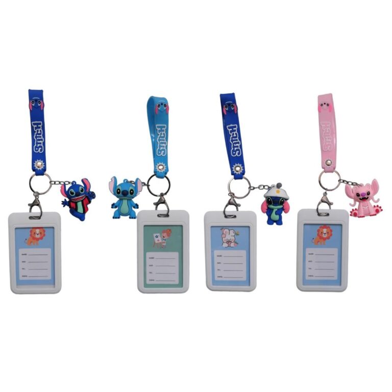 Chaveiro Emborrachado Stitch com Tag Identificador