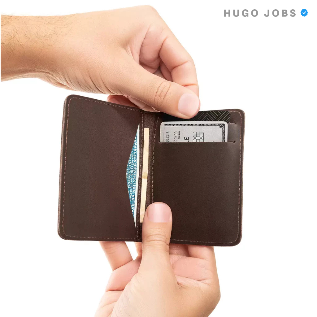 Carteira Masculina Couro De Verdade Para Cartões Dinheiro FIna Slim Pequena
