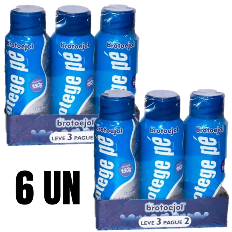 Kit Com 6 Talco Para Pés Protege Tradicional 150g