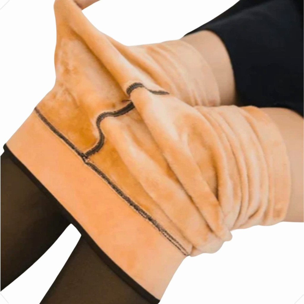 Meia Calça Térmica Forrada Peluciada Translúcida