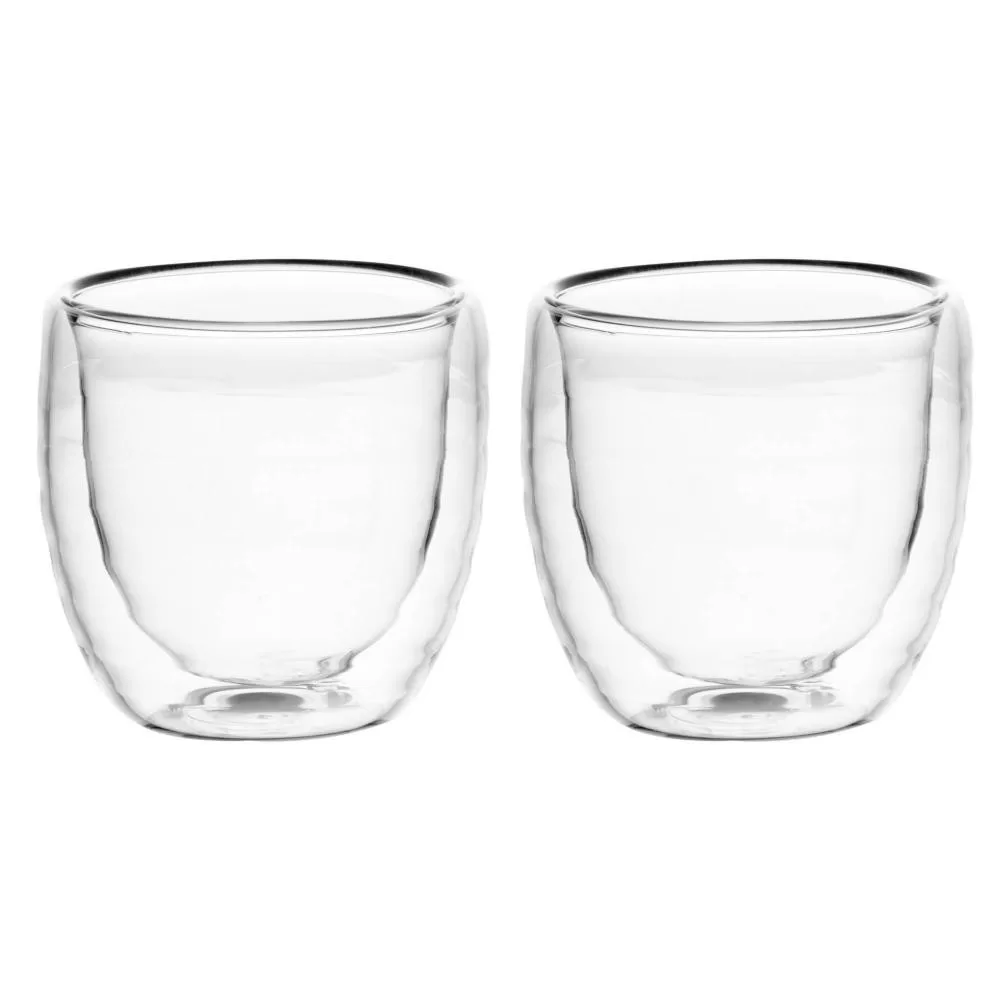 2 Copos de Café Wolff Gomos de Vidro Borossilicato 80ml