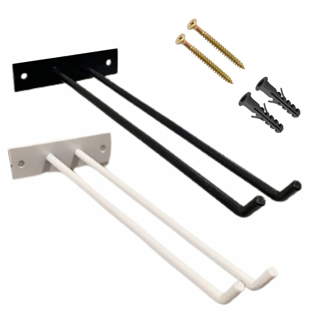Suporte Porta Vassouras e Rodos de Parede Organizador 27cm de Ferro