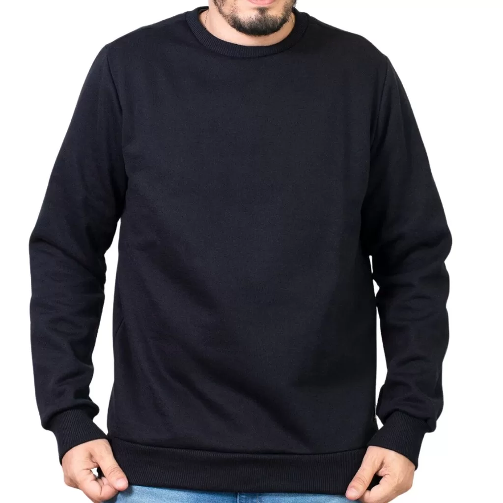 Blusa Moletom Liso SVK Inverno Unissex Macio Basic Casual Algodão Comfort