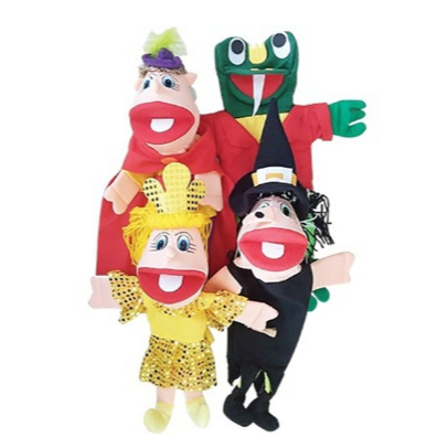Fantoches princesa e o sapo – Kit com 4 Pers