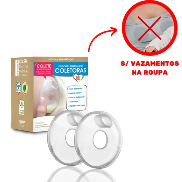 2x Concha Coletor de Leite Materno Absorvente Pós