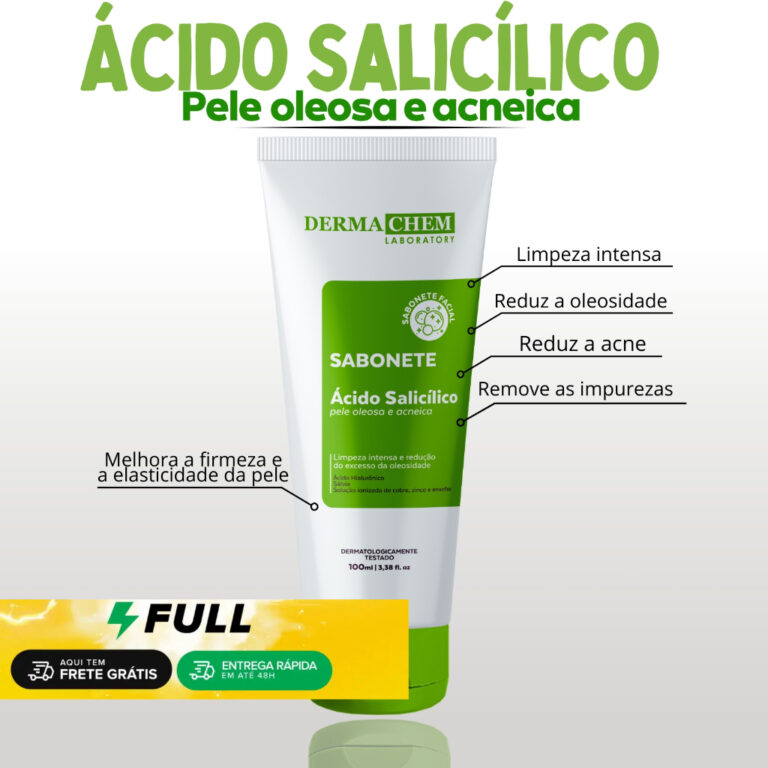 Sabonete acido Salicilico e Ions para o Rosto Derm