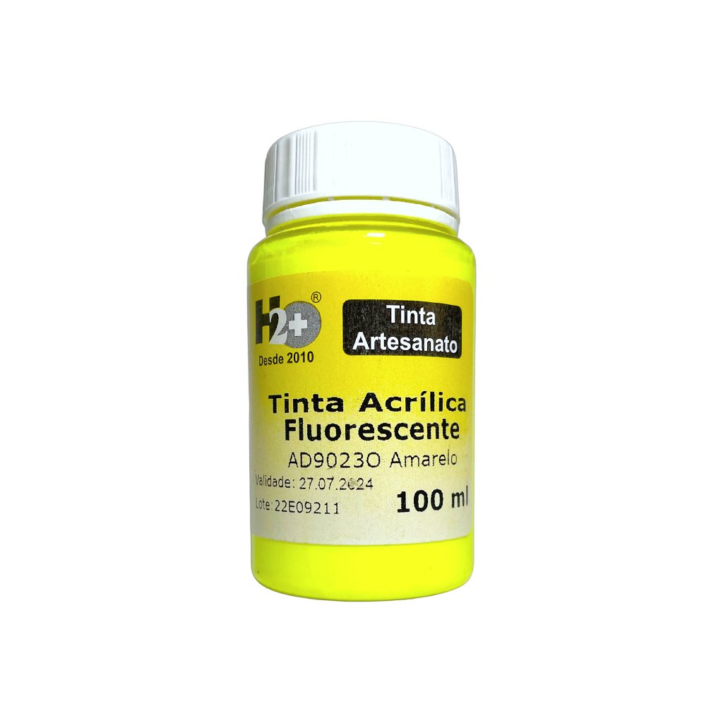 Tinta Fluorescente Amarela Kit com 4 de 100ML