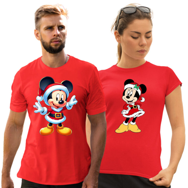 Conjunto 2 Camisas para Casais Camiseta de Natal M