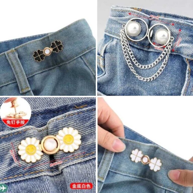 KIT 1PAR Botão De Metal Para Calça / Short / Sai