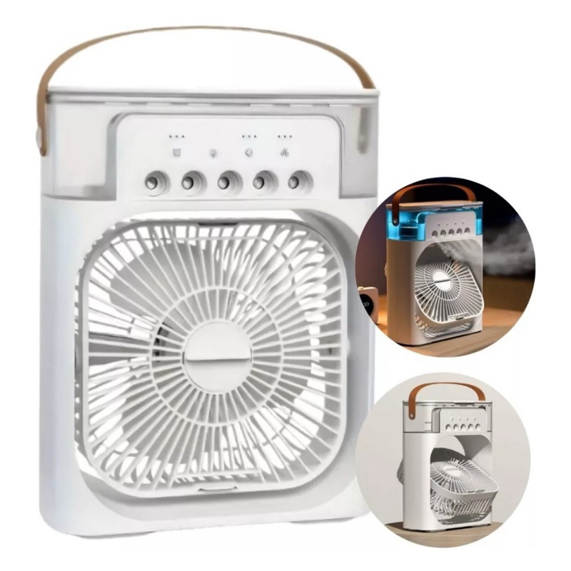 Refrigerador ventilador Climatizador Portátil 3 em 1  Umidificador, LED e 3 Velocidades Bivolt