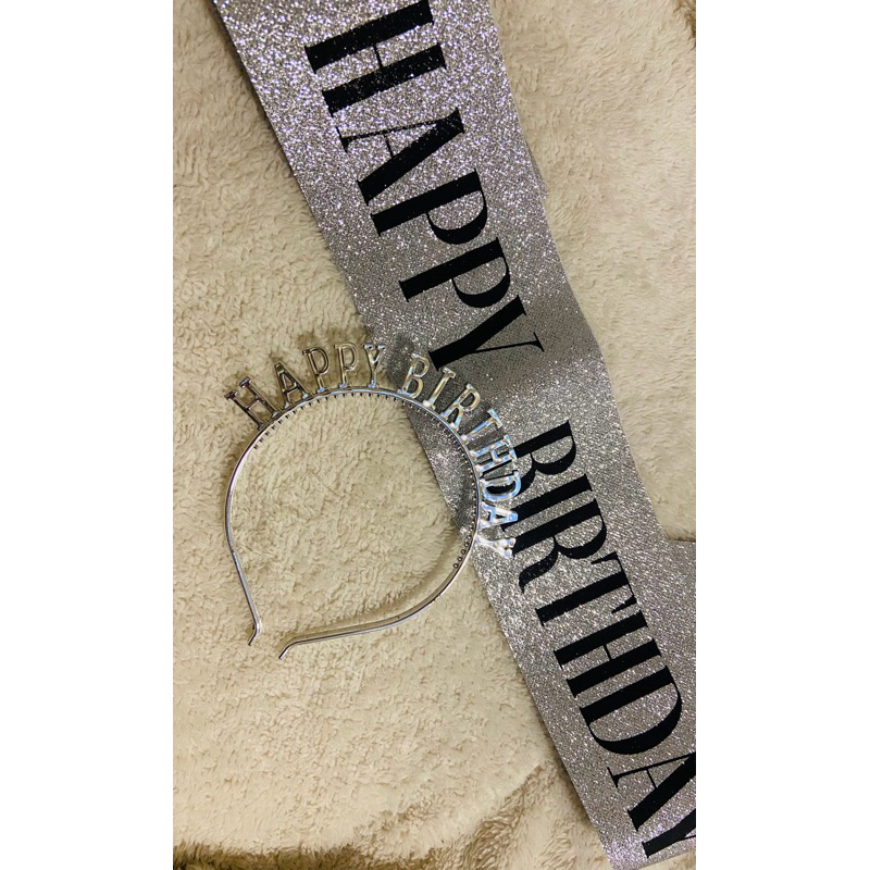 Faixa Birthday com Tiara