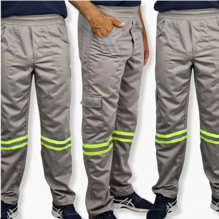 Kit 3 Calças De Uniforme Brim Profissional Faixa 