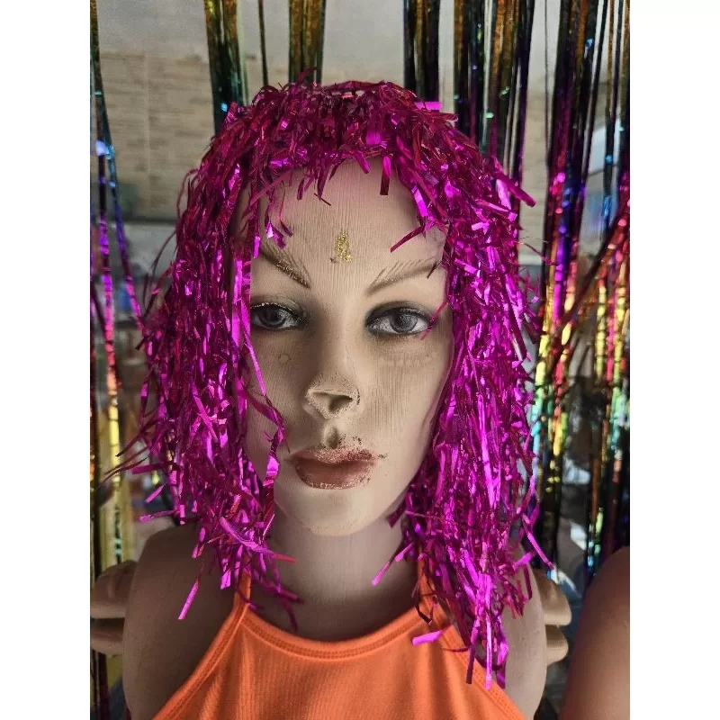 Carnaval festas aniversário peruca várias cores kit 4 unidades