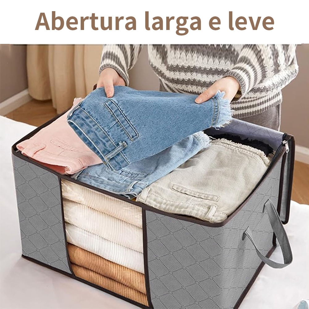 Saco Organizador para Cobertor Caixa Organizadora Casaco Guarda Roupa Grande Caixa de Roupas Anti-Po