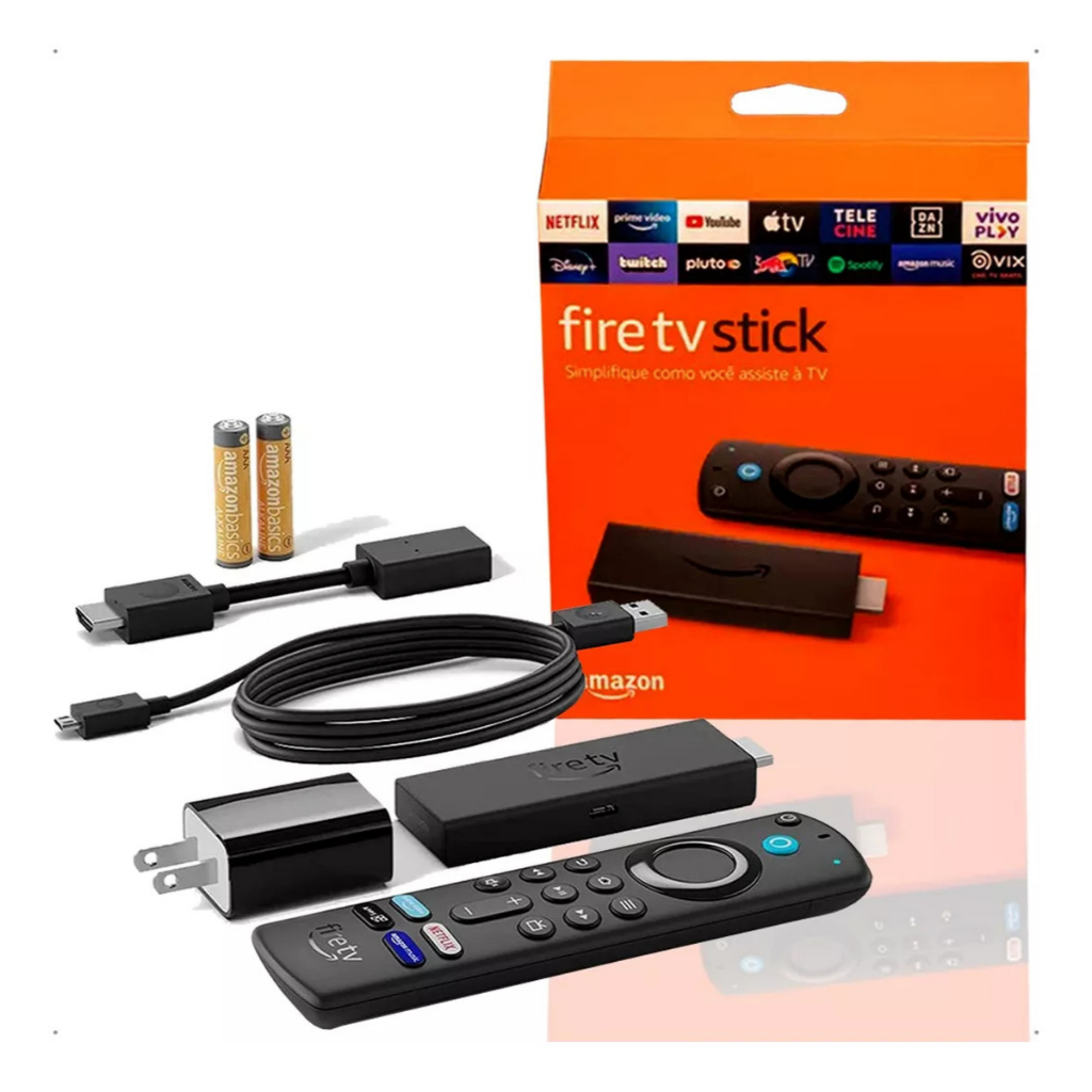 Amazon Fire TV Stick 3. geração de voz Full HD 8GB preto com 1GB de memória RAM