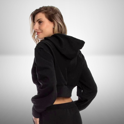 Casaco de Frio Blusa Cropped Modelo Blogueirinha M