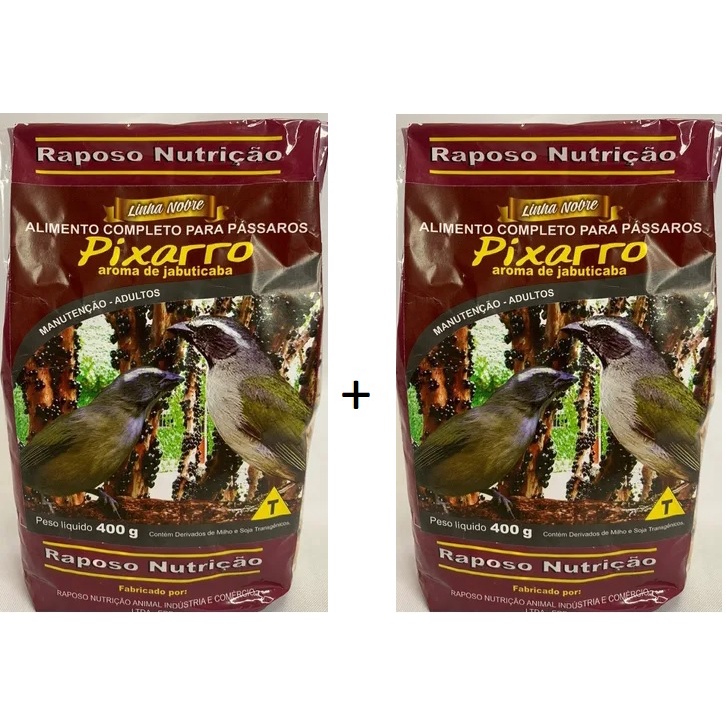 2 Ração Trinca Ferro Jabuticaba 400g cd Mistura 