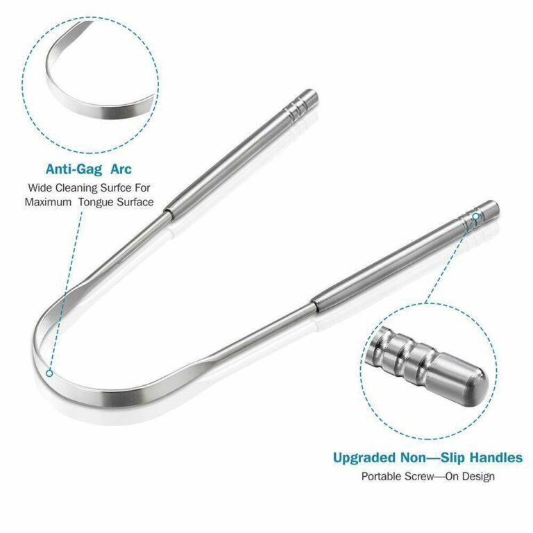 Limpador Raspador De Língua Em Aço Inox Para Hig