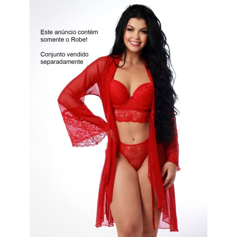 Robe Hobby Hobbie Roupão Lingerie Feminino Sexy D