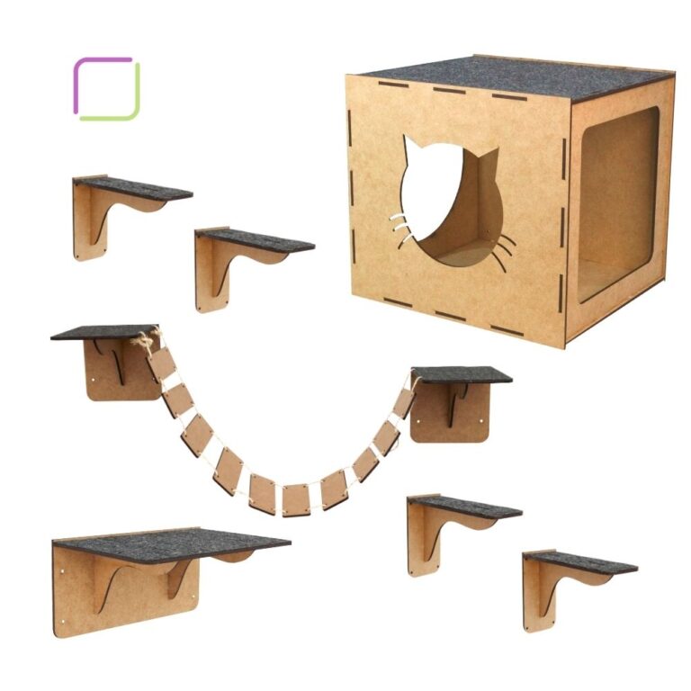 Playground para Gatos 7 Peças Brinquedo Pet com C
