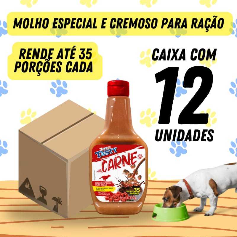Caixa Molho Para Ração Cachorro – Caixa Fechada 250g Doogs Tasty -12 Unidades