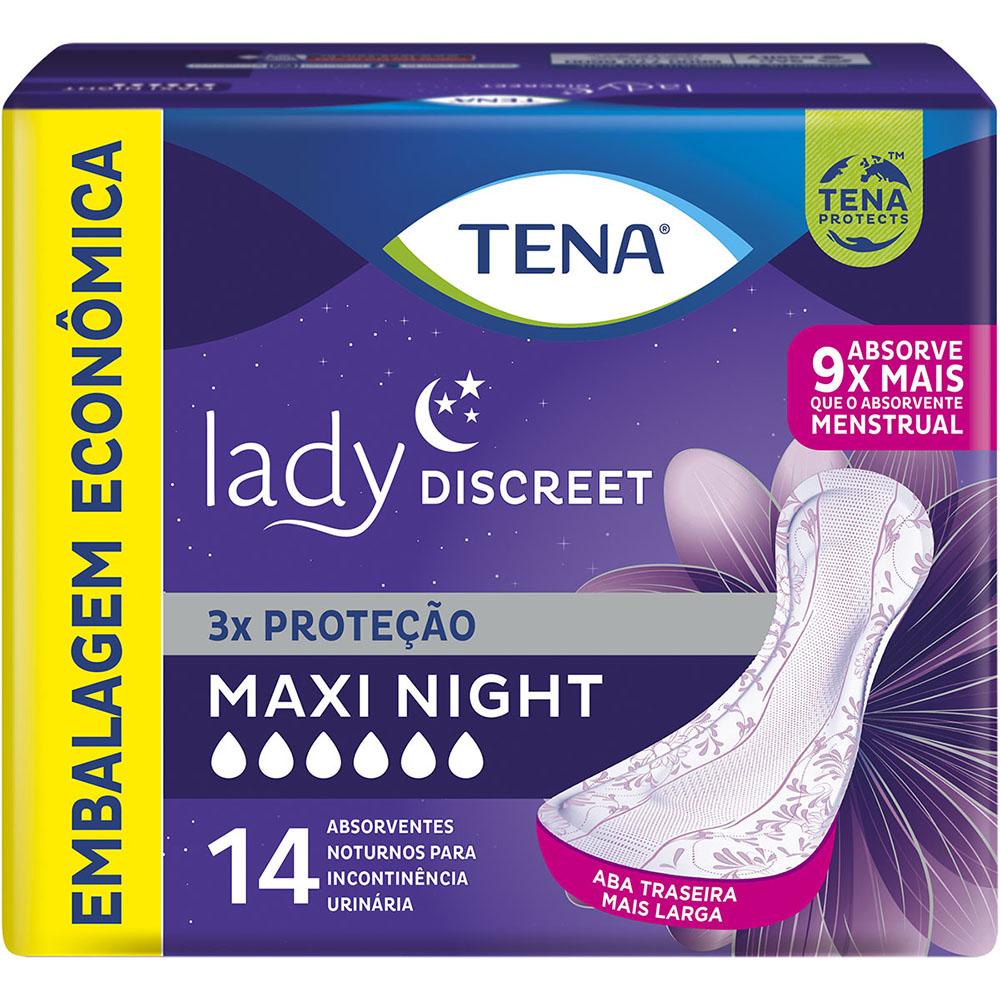 Absorvente para Incontinência Urinária Lady Discreet Maxi Night com 14 unidades