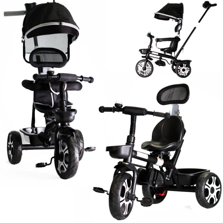 Carrinho de Passeio Bebê Triciclo Infantil com Ha