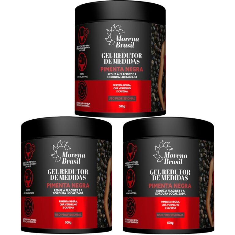 KIT 3X – Gel Redutor De Medidas Pimenta Negr