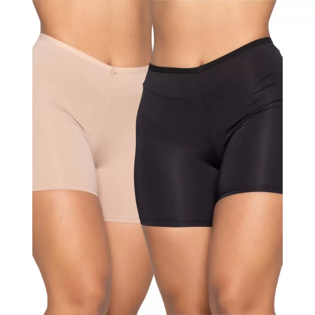 Kit 2 Short Anágua Liso Segunda Pele Feminino