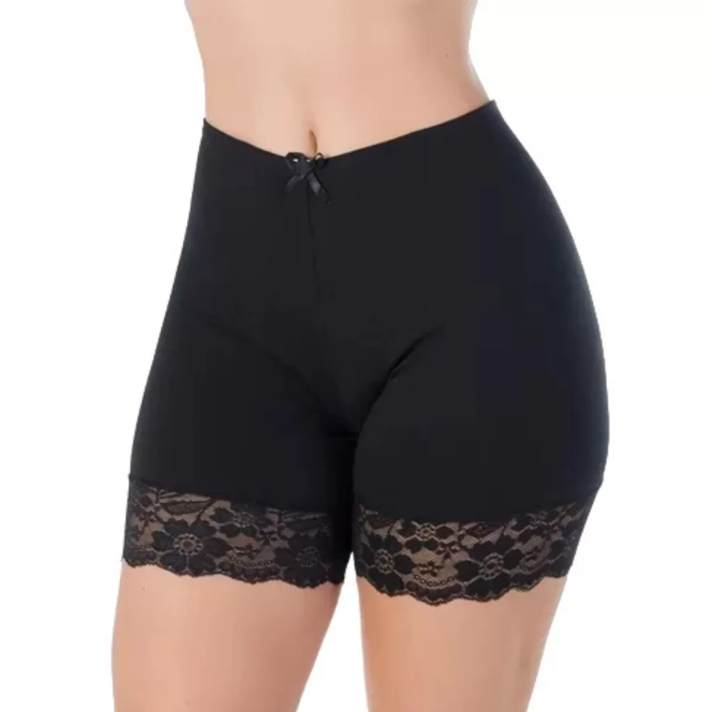 Short Anagua Feminino Segunda Pele Renda Saiote Vestido Bermuda Microfibra Lingerie Moda