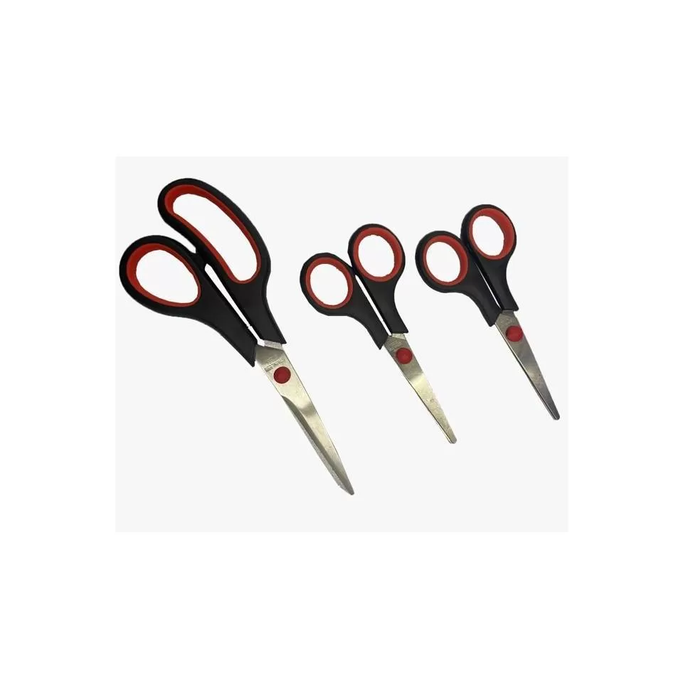 Kit com 3 Diferentes Tamanhos Multiuso De Tesouras Em Aço Profissional