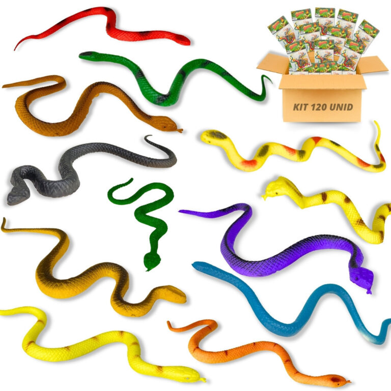 Kit 15 Pacotes Cobras de Brinquedo Prenda Festa Ju